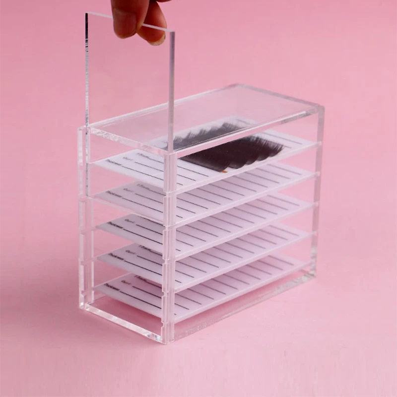 5 слойная коробка для хранения ресниц контейнер макияжа клей поддон держатель