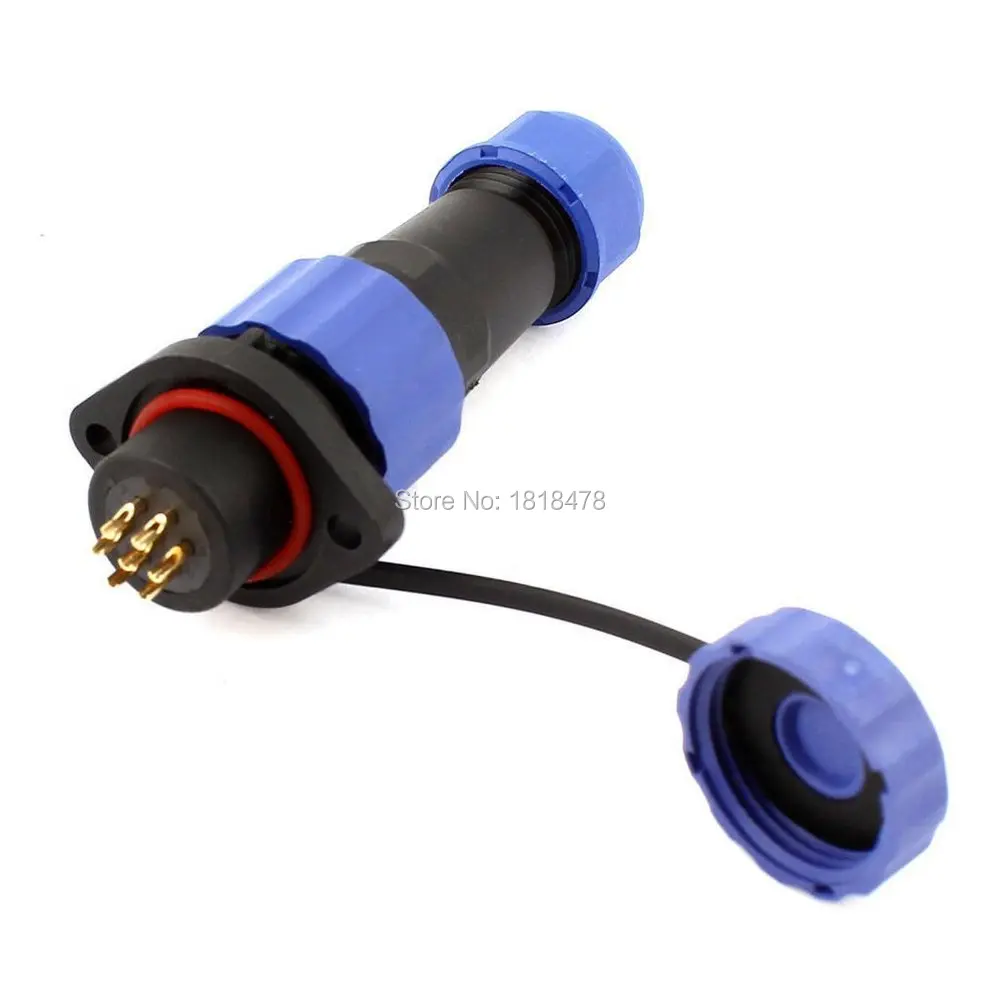 SD16 16 мм 7 Pin P фланец водонепроницаемый авиационный разъем локоть IP68|connector|elbow