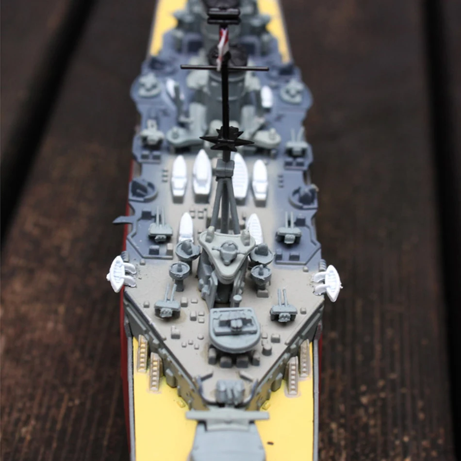 1:1000 модель корабля Второй мировой войны модель броненосца корабль Бисмарк USS Миссури HMS капот сплав готовой продукции для детской игрушки