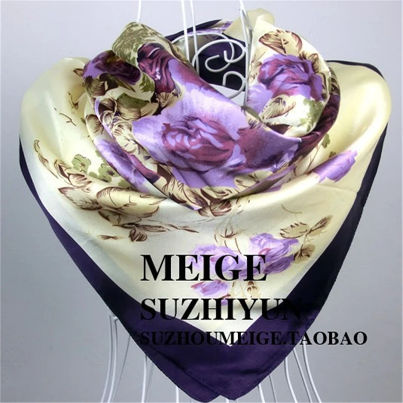 Женский шелковый шарф из дышащего шелка роскошная дизайнерская зимняя бандана