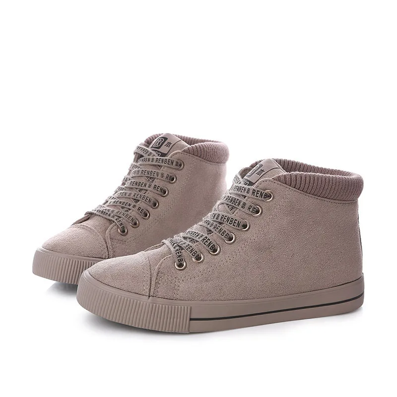 Beige Г. Новые зимние женские ботинки модные повседневные зимние ботинки на нескользящей подошве женская обувь, большие размеры 35-44 - Цвет: Beige