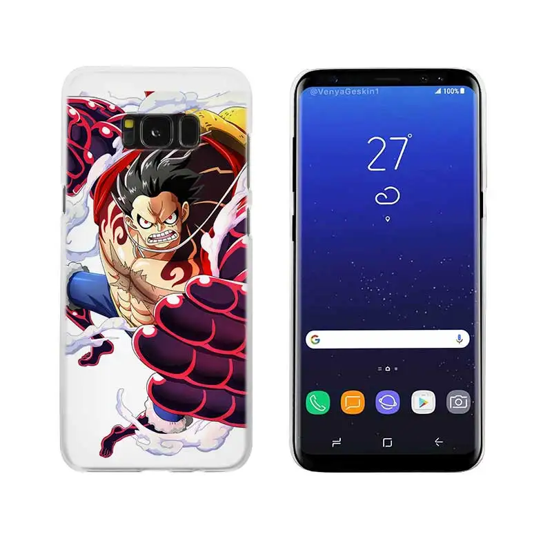 Sheli Аниме one piece прозрачный Note 10 9 pro Жесткий чехол для samsung Galaxy S4 S5 S6 S7 S8 S9 Mini Plus Edge s10 lite - Цвет: 10