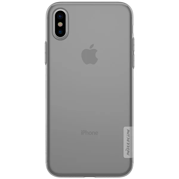 Nillkin чехол для телефона s для iPhone x чехол TPU Тонкий кристально чистый силиконовый защитный чехол для iPhone x телефон оригинальные чехлы - Цвет: Серый