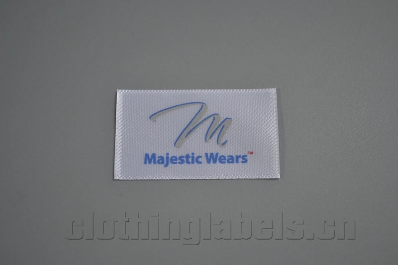 

1000pcs polyester tape printed label,three colors,shiny smooth clothing label