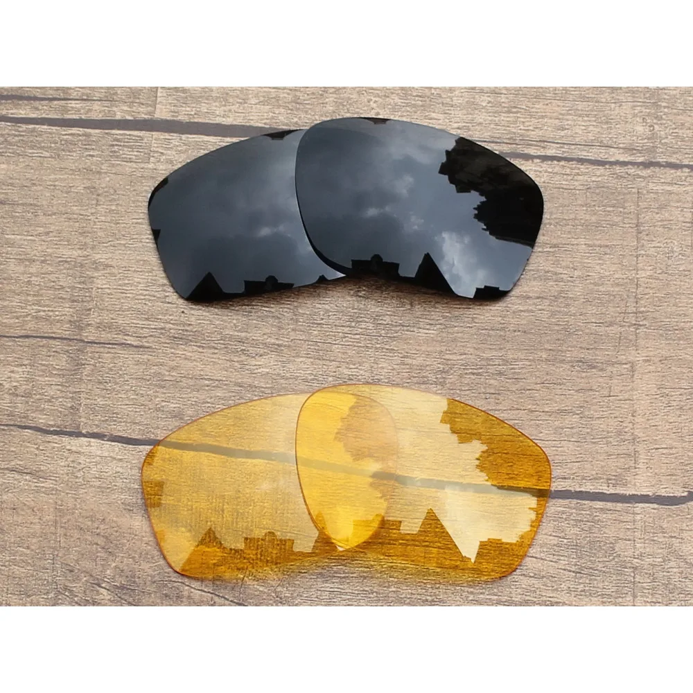 

Vonxyz 2 Pairs Stealth Black & Yellow Polarized Replacement Lenses for-Oakley Scalpel Frame