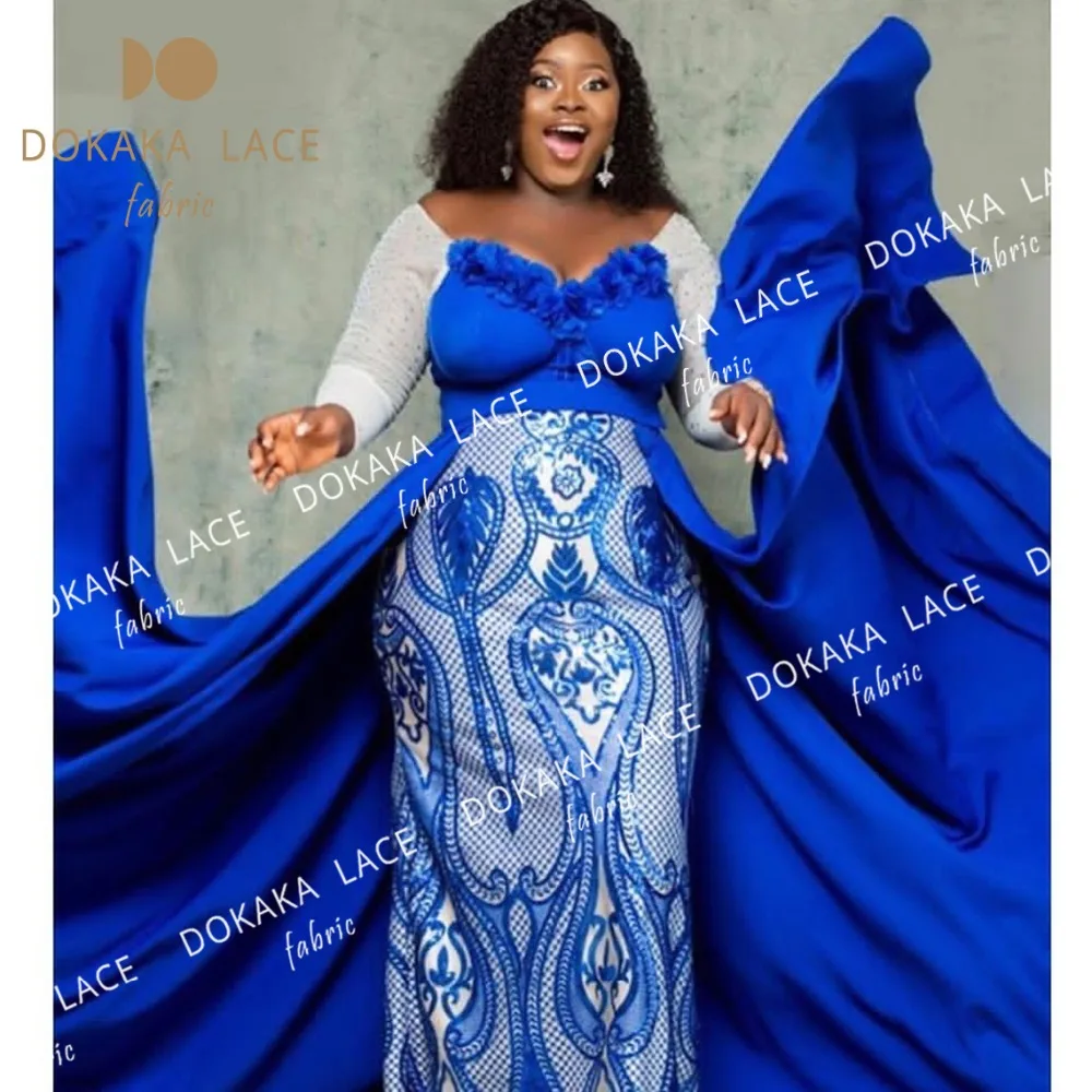 African Nigerian Sequins Net Lace Fabric For Women Dresses Sewing 2019 High Quality Sequined Embroidered Guipure Mesh Laces | Дом и сад