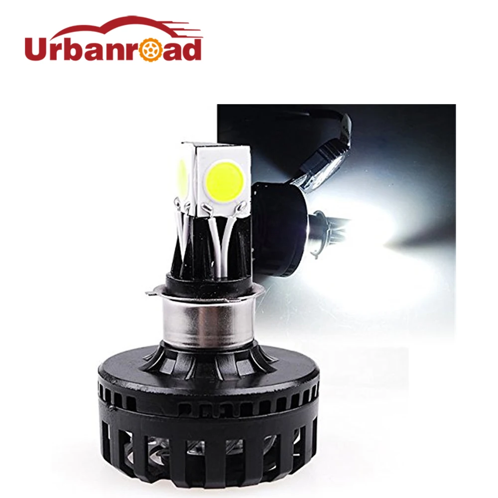 H4 12v светодиодные лампы для фар мотоцикла Hi/Lo дальнего ближнего света 18W 1800LM h4 Ba20d h6