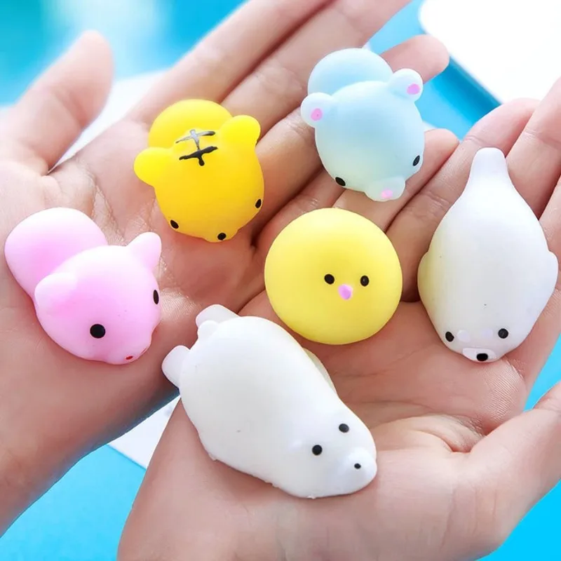 Мини Изменение цвета милый кот антистресс мягкий мячик Сжимаемый Mochi Rising Abreact
