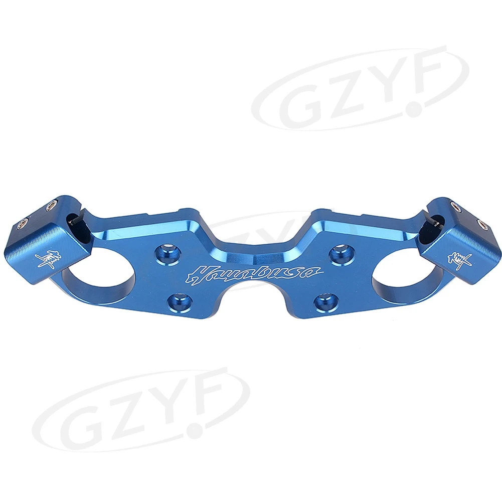 Blue CNC мотоциклетные передний верхний топ зажим тройной дерево для Suzuki GSX1300R GSXR1300 Hayabusa 2008 2009 2010 2011 2012 2013 Алюминий - Цвет: Blue