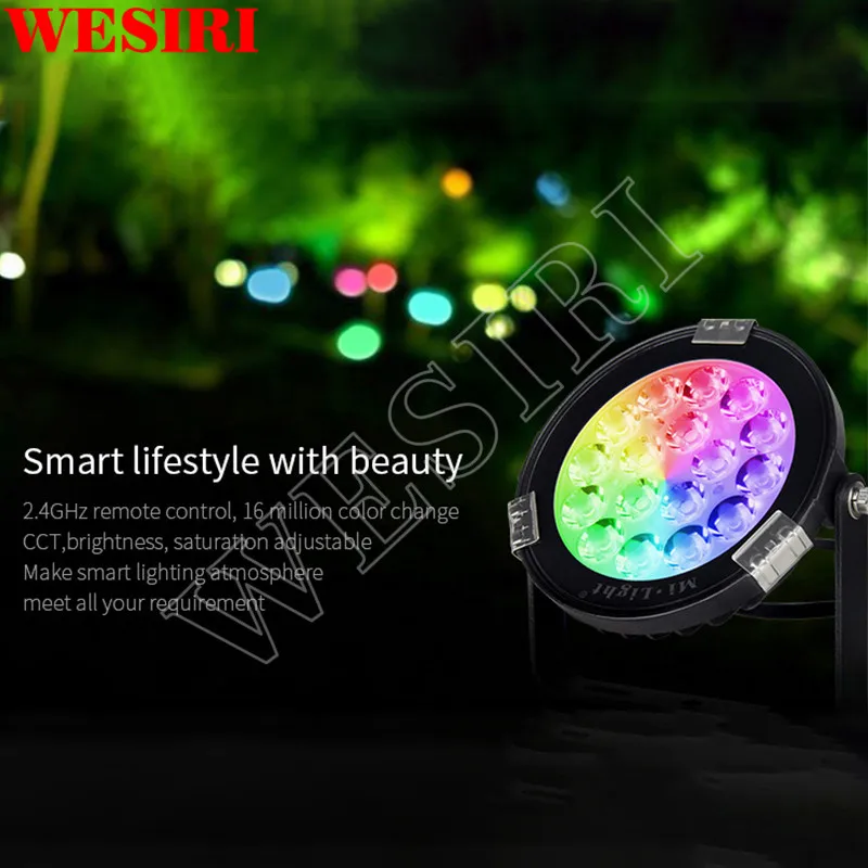 Mi. Light 9 Вт RGB + CCT светодиодная садовая лампа AC86-265V DC24V IP65 интеллектуальное