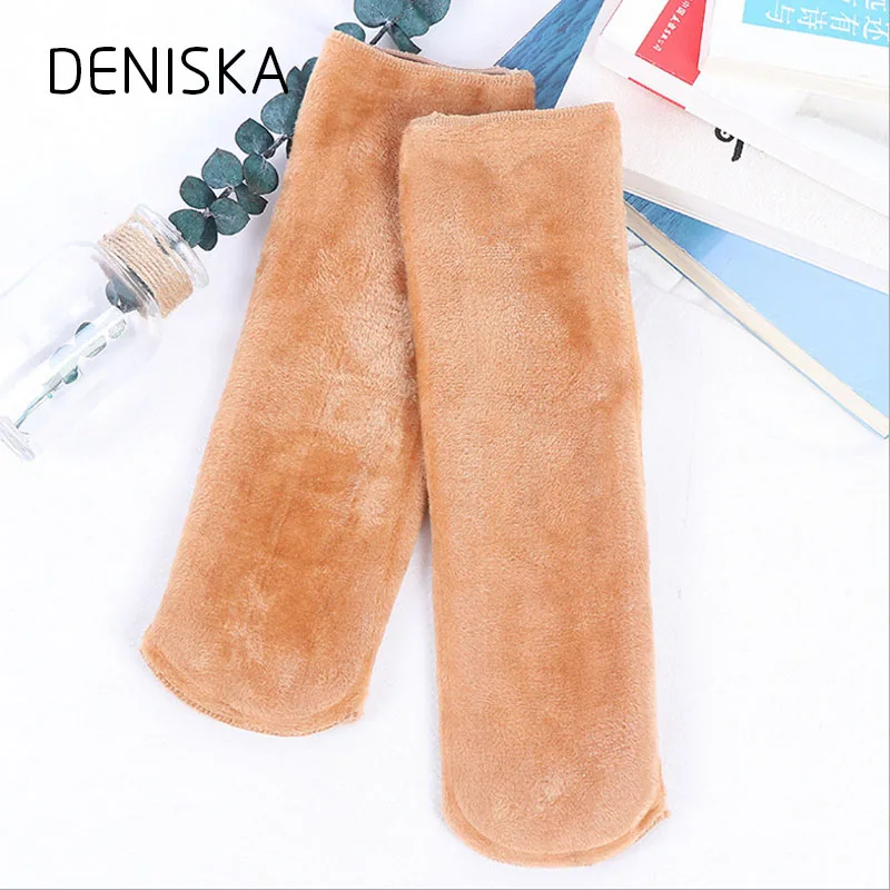 Дениска 1 пара зима Для женщин теплые носки чулочно носочные изделия сгущаться