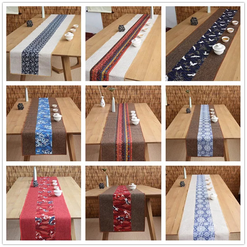 Этнический стиль цветочный узор хлопок лен стол бегун офисный - Цена: 2 309,74 руб.