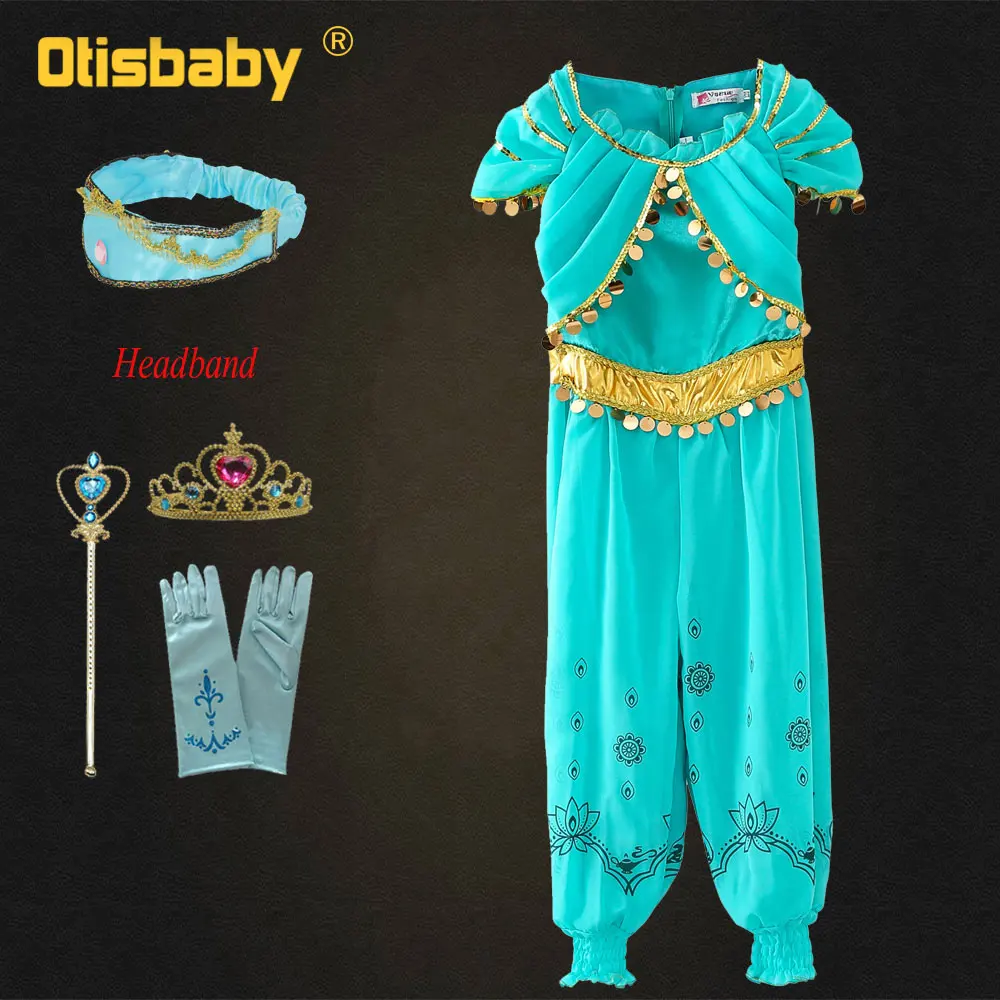 Аладдин лампа арабский костюм принцессы жасмин новый год девочки комбинезон