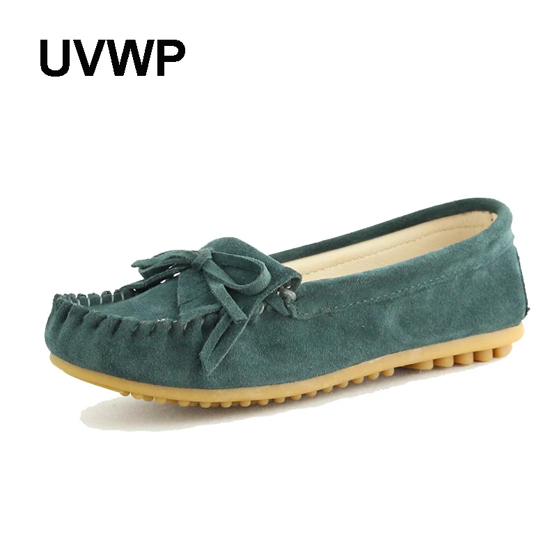 UVWP 2018 новые домашние тапочки из натуральной кожи Женские туфли лодочки Мягкие