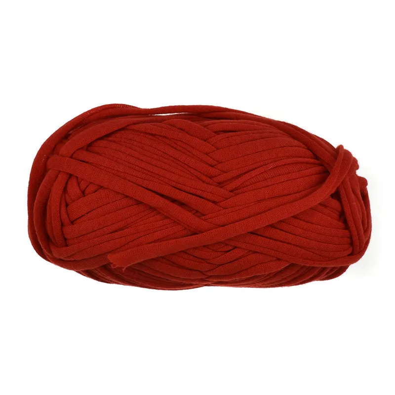 Red Color KOKNIT Вязание толстой нитью вязание крючком Ткань Пряжа DIY сумка ковер подушка хлопок ткань футболка 100 г/шт. 30 м - Цвет: Red Color