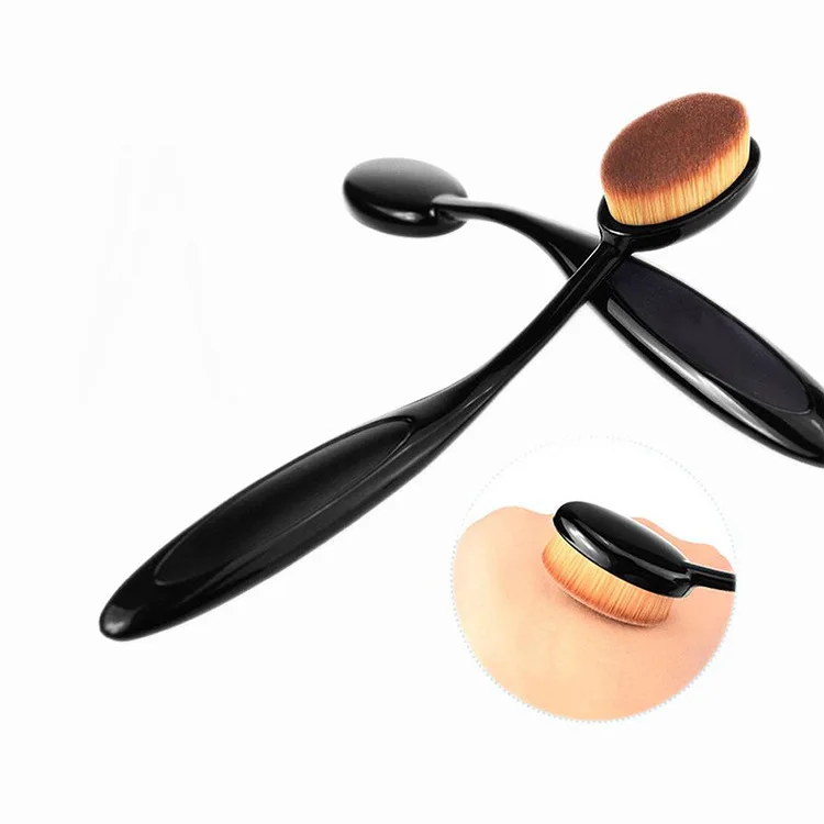 Professional Makeup Toothbrush Set 10Pcs Bendable Super Soft Oval Brush Foundation Contour Powder Blush Eyeliner Blending | Красота и