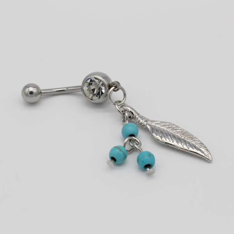 Пикантное женское кольцо для пупка пирсинг с посеребренным сердечком из