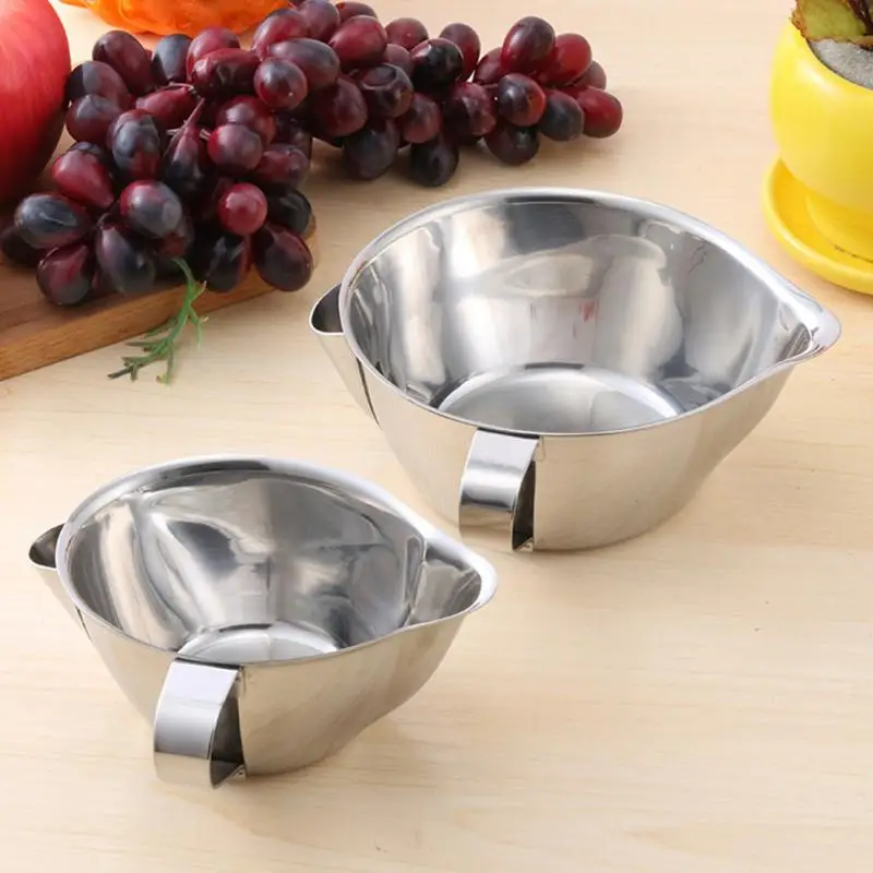 NEW HOT SALES Stainless Steel Bowl Filter Oil Handle Oiler Strainer Multi-use FAT Separator | Дом и сад