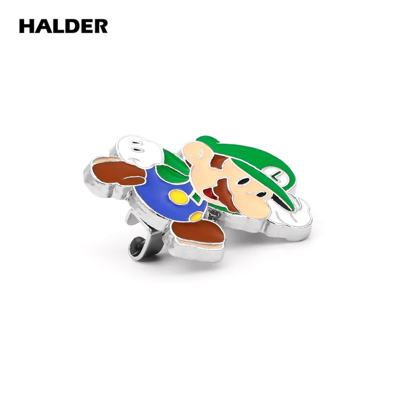 Игра halder Super Mario Bros Луиджи, гриб вопрос знак цветок броши Рыба значок с эмалью значок для рюкзака джинсовый брелок