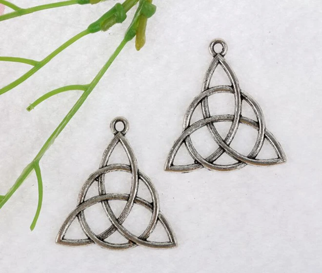 Металлический треугольный узел подвеска 30x29 мм винтажный для изготовления