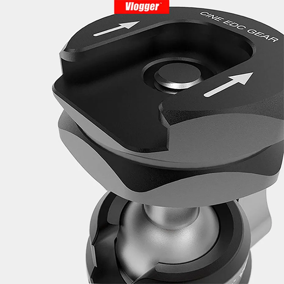 Кронштейн для монитора Vlogger, подставка для демпфирования на 360 °, вертикальный держатель для монитора на 90 °, винт 1/4 для видео освещения, микрофона DSLR