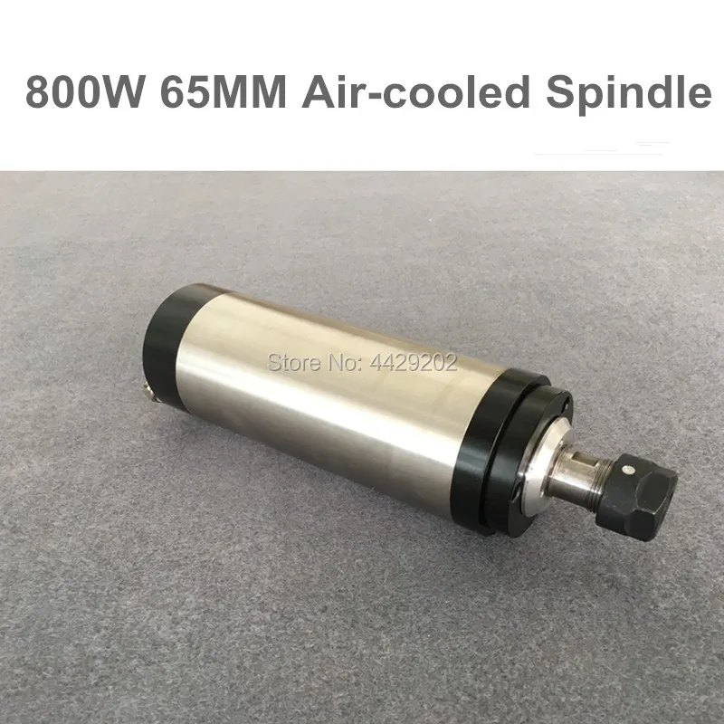 Шпиндель с воздушным охлаждением 0.8KW 220V ЧПУ 800W 65mm ER11 шпиндель для гравировального
