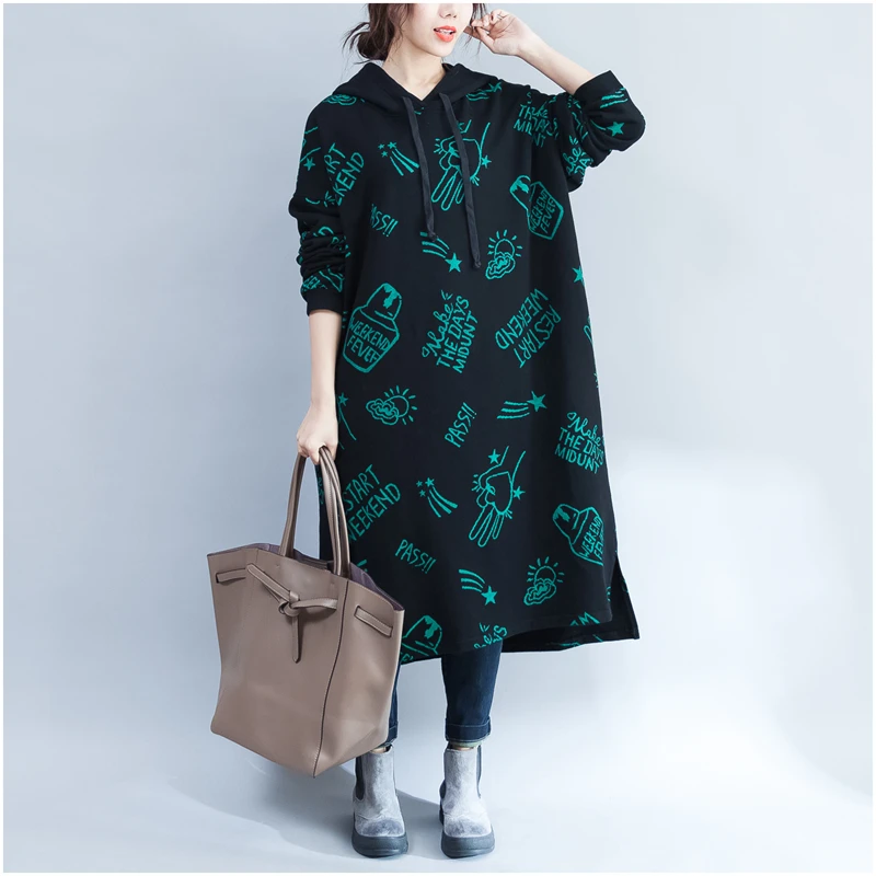 

Свитшот женский длинный в Корейском стиле, 2018 KK2554