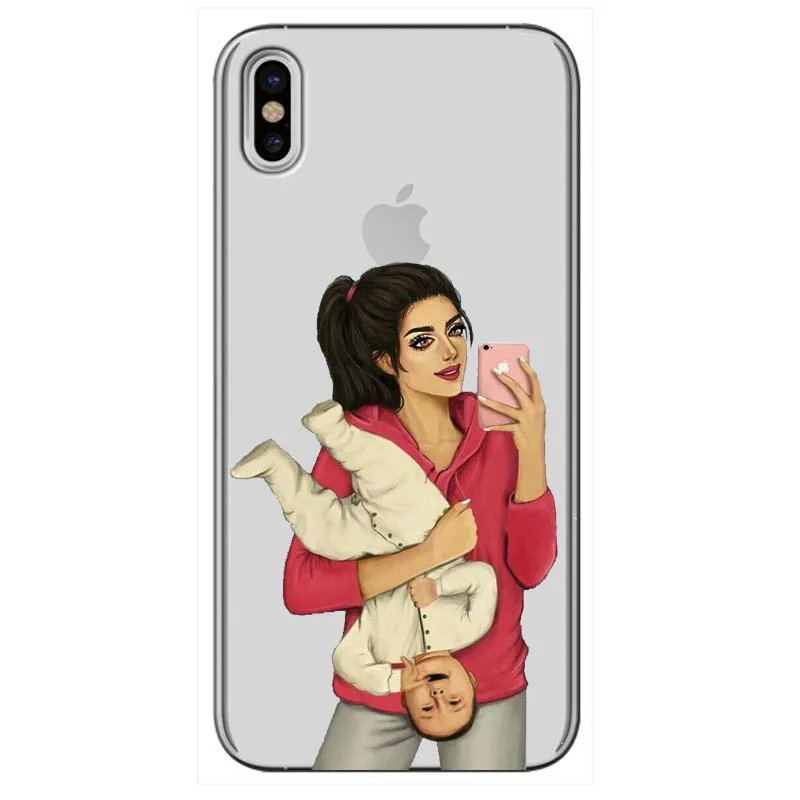 PUNQZY Maiyaca девушка королева мама и ребенок DIY нарисованный красивый чехол для телефона для iPhone 8 7 6 6s Plus X XS 11pro MAX XR милая девочка мама - Цвет: B365