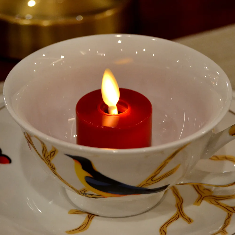 Шт. 4 шт. Filcker светодио дный светодиодные Чайные свечи реалистичные на батарейках