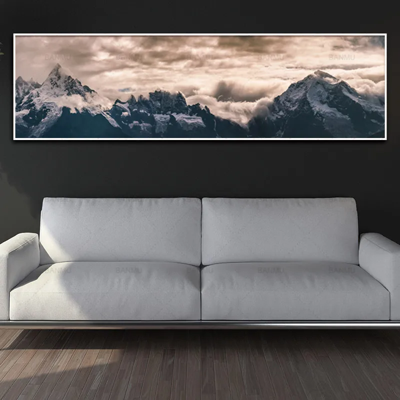 Картина на холсте плакат Настенная картина пейзаж искусство печать гор домашний