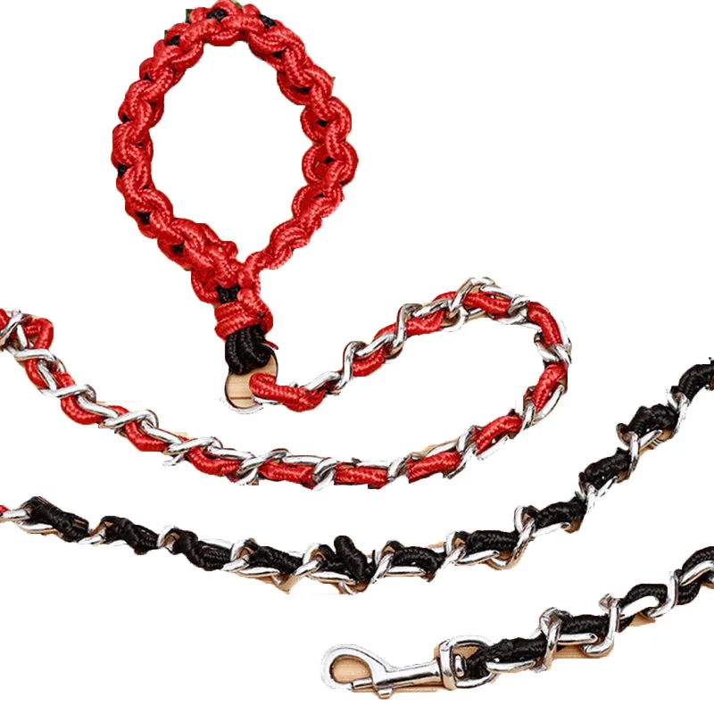 Усиленный собачий воротник антиукус ошейник поводок металлический цепной