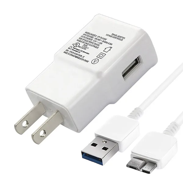Для samsung S5 I9600 Note3 G900 N9002 N9008 мобильного телефона 5В 2A штепсельная Вилка USB Зарядное устройство& 1м микро USB 3,0 кабель синхронизации данных и зарядки