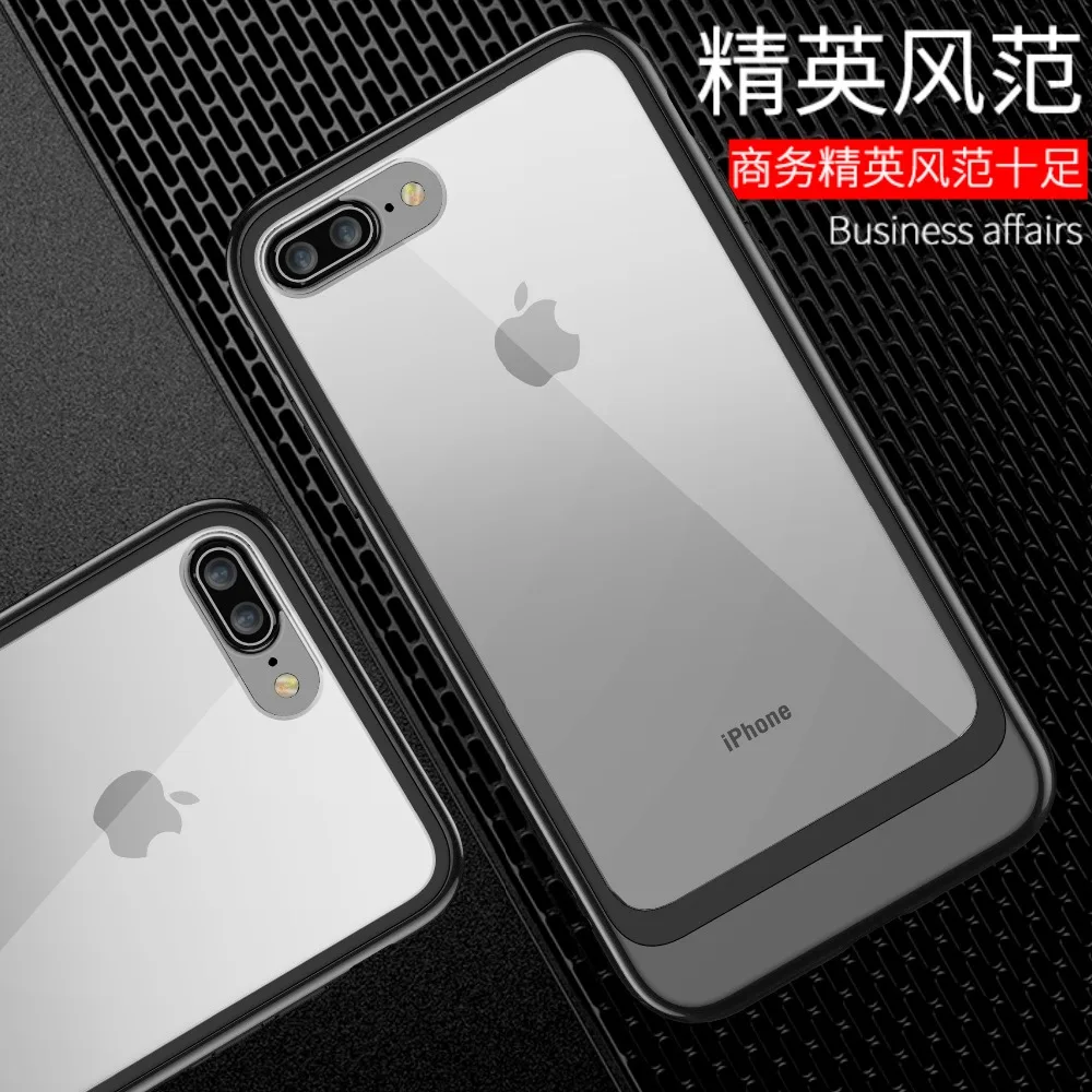 Krimissy American Fashion Glass Clear Plain Simple Business Man Woman for iPhone Case 6 6S 7 8 X XS XR MAX Plus |