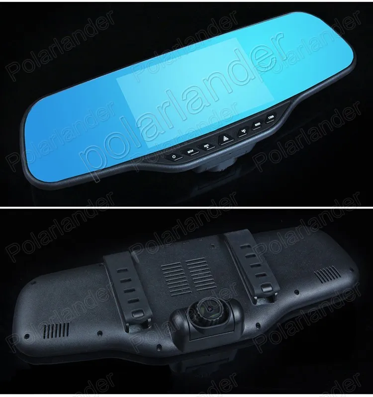 Автомобильное зеркало заднего вида с экраном 5 дюймов и двойной камерой