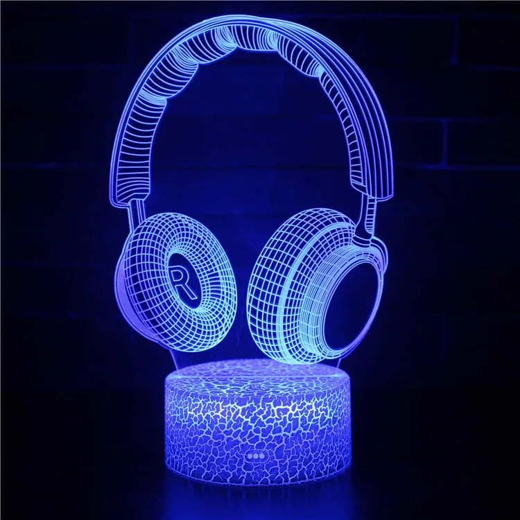 image 7 3D LED ночные огни абстрактный круг спираль Буле 7 цветов Изменение голограммы атмосфера настольная лампа для украшения дома Иллюзия подарок - Испускаемый цвет: image 7