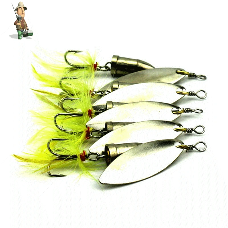 Рыболовные приманки * рыболовные с перьями и тройными крючками|spinner fishing|cuilleres de