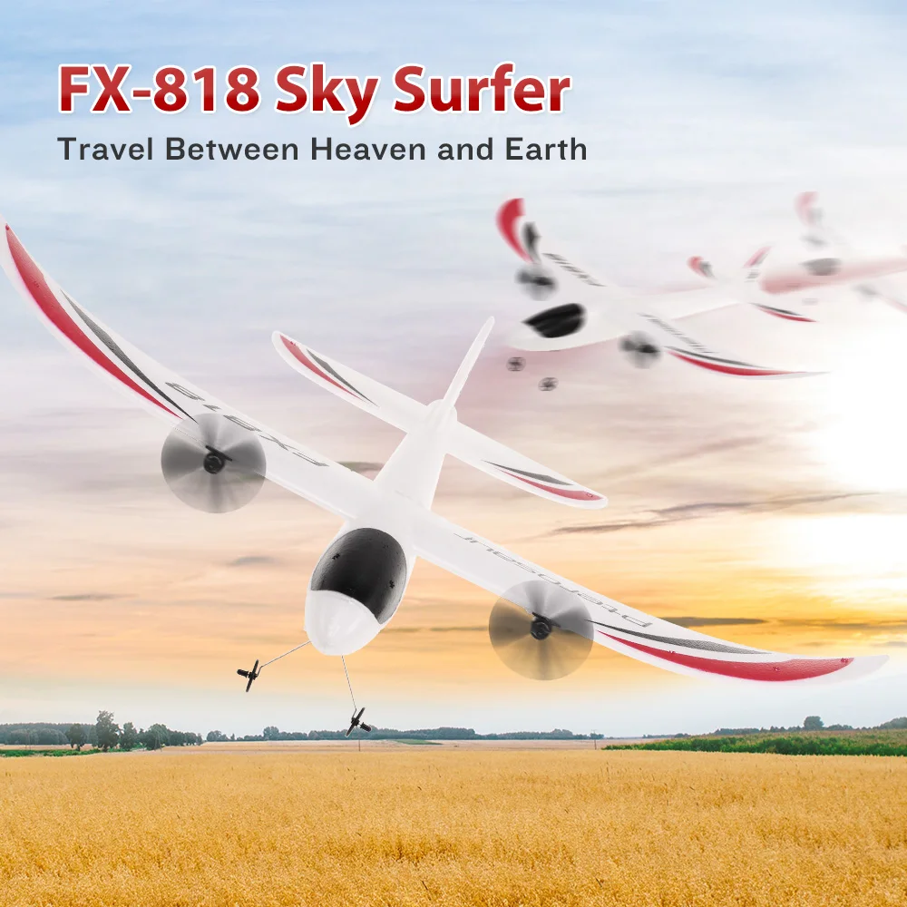 FX 818 2 4G 2CH 480 мм летающий планер с фиксированным крылом RTF helikopter|Радиоуправляемые