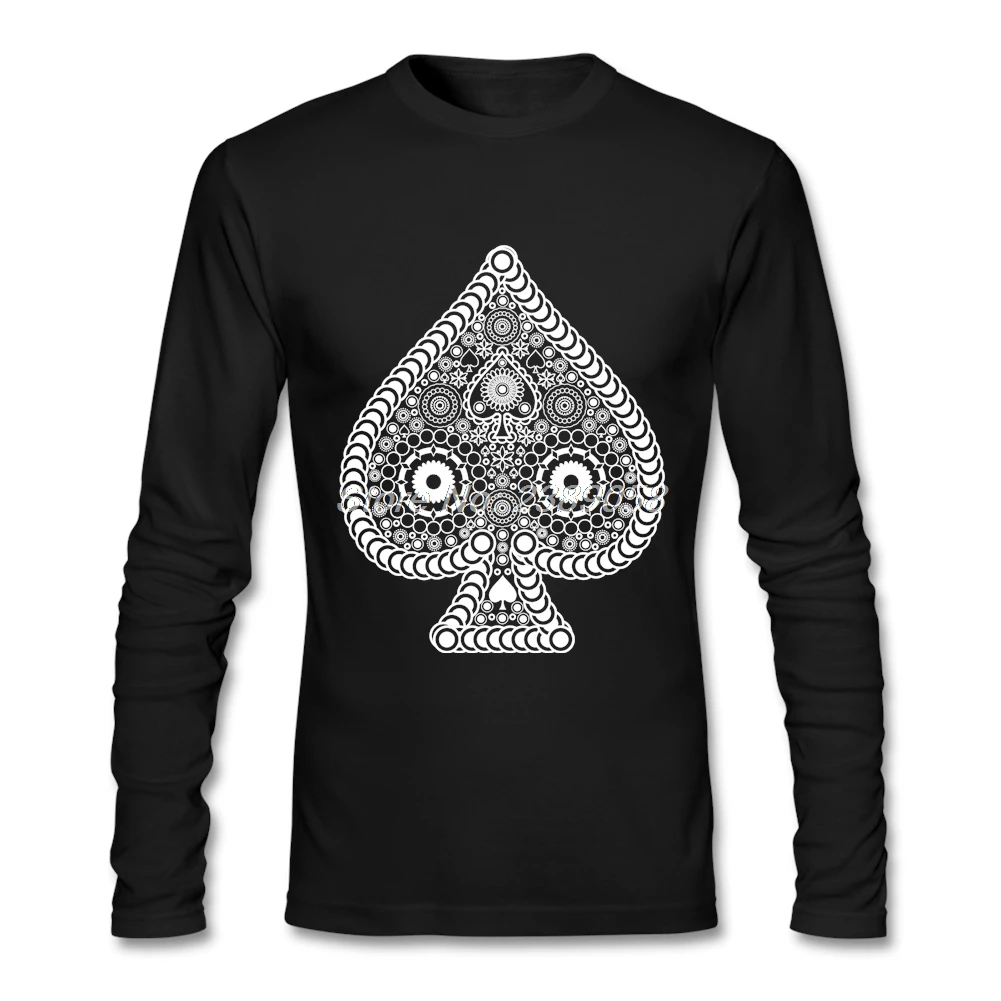 Мужские футболки крутая Казино Покер карта Лопата Смешные Camisetas Hombre тройник