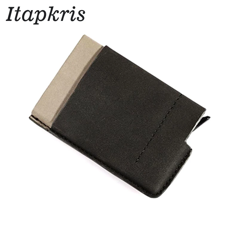 Автоматический кошелек из искусственной кожи с блокировкой карт мужской
