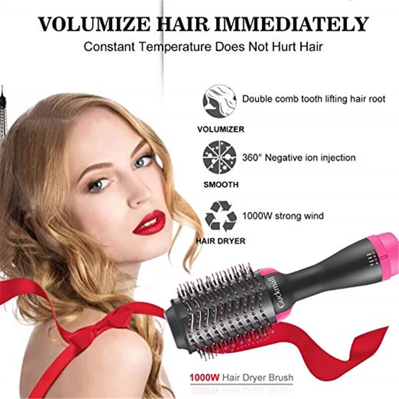 

Dropshipping One-Step Hair Dryer & Volumizer Blower Hot Air Comb Negative Ion Hair Curler Straightener Styling Salon Tools