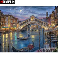 homfun full squareround drill 5d diy diamond painting night view embroidery cross stitch 5d home decor gift a16432