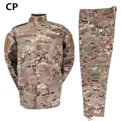 Армейская Военная тактическая Униформа рубашка+ брюки камуфляж ACU CP боевая униформа армии США мужская одежда костюм страйкбол охота - Цвет: CP