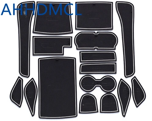 

AHHDMCL Car Door Groove Mat Gate Slot Cup Armrest Storage Pad Mat For Toyota Crown 14th Generation 2015 2016 2017 2018