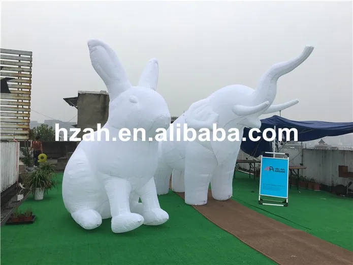 Белый надувной кролик и елафант для рекламы|rabbit|rabbit rabbitrabbit white |