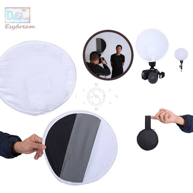 

Портативный 31 см серый карты рассеиватель софтбокс для цифровой зеркальной камеры Canon Nikon Pentax Sony скорость светильник флэш-светильник для ба...