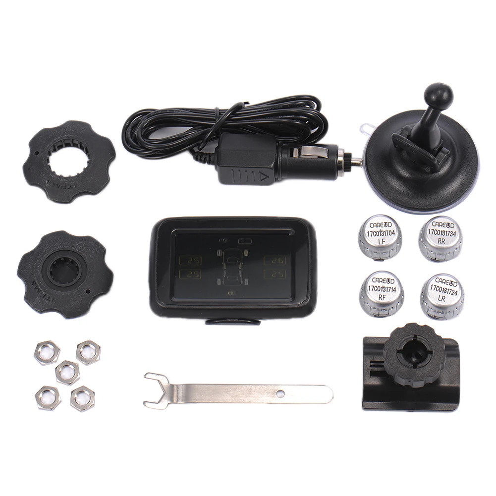 TPMS CAREUD U901 автомобильное давление в шинах беспроводной с 4 внешними датчиками ЖК-дисплей костюм для умного автомобиля Авто Охранная сигнализация