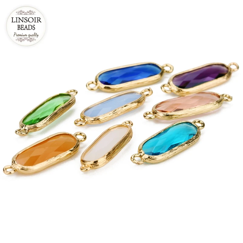 

Подвеска стеклянная, 9 х 29,5 мм, 8 цветов, 5 шт./лот