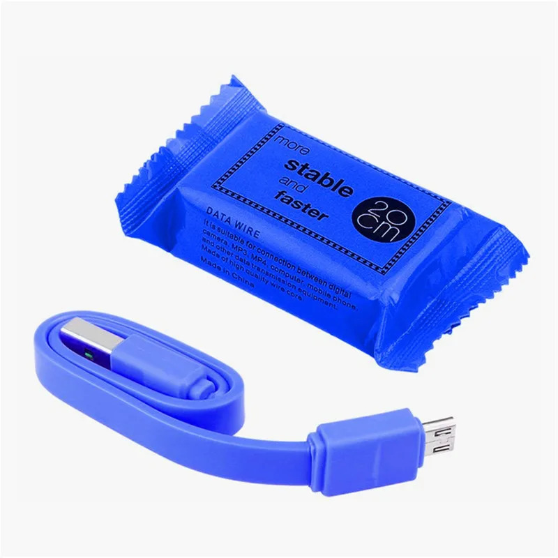 candy blue JUSFAYU портативный зарядный браслет Открытый USB браслет зарядное устройство зарядный кабель для передачи данных для iPhone 7 8 Plus Nokia 7 Android телефонный шнур - Цвет: candy blue