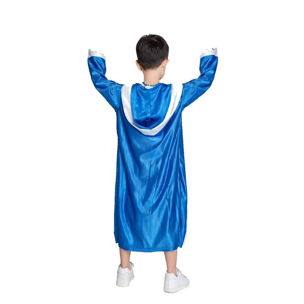 blue without gloves Рокки Бальбоа дети мальчик красный синий боксерский костюм одежда комбинезон с плащом боксерский халат костюм для вечеринок fantasia infantil menino - Цвет: blue without gloves