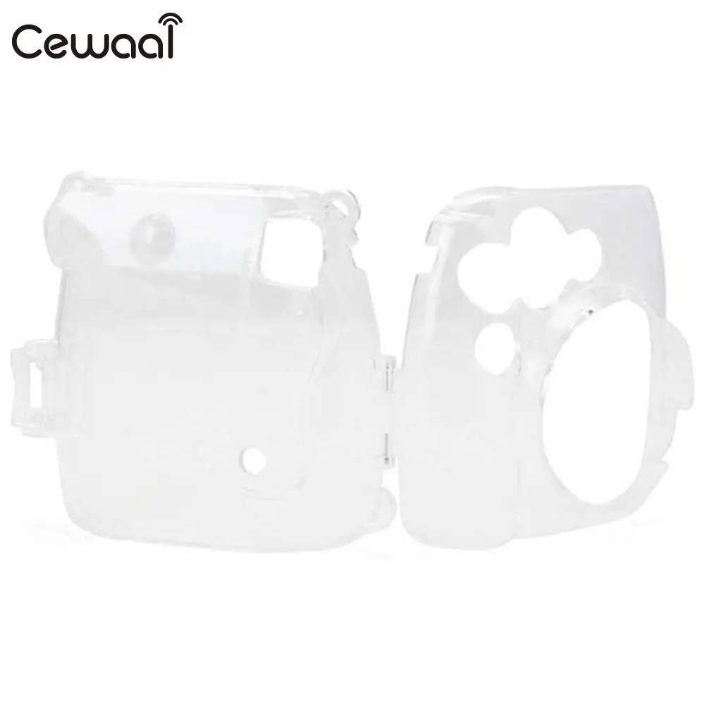 Cewaal ясные прозрачные стразы пластиковый чехол защитные сумки для FujiFilm Instax Mini 8